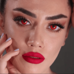 Iconic Red Cosplay Kırmızı Parti Lensi - Görsel 2